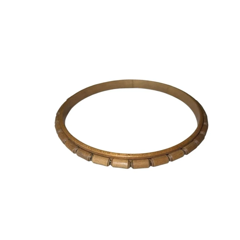 Embroidery Hoop RARE Latch Lock Tension Wood Bead Outer Ring Vintage Hardwood 6